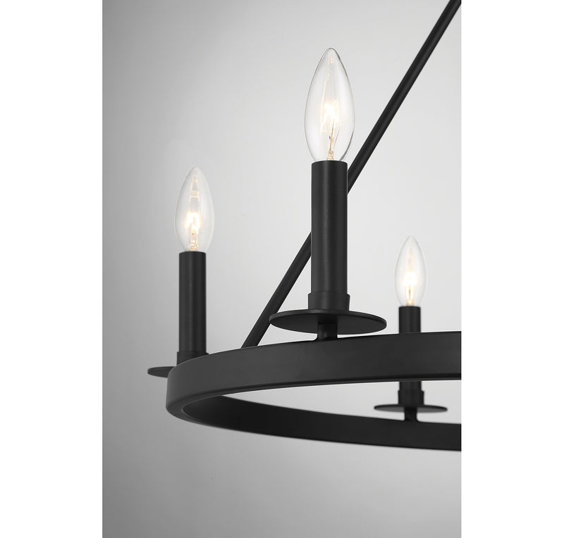 Shoppers Lighting SH10093MBK Penelope Six Light Chandelier, Matte Black Alternate Image.jpg