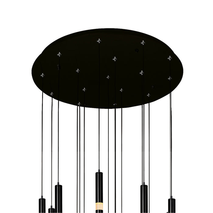 CWI Lighting 1262P24-16-101 Flute LED Chandelier Black Alt 2.jpg