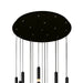 CWI Lighting 1262P24-16-101 Flute LED Chandelier Black Alt 2.jpg