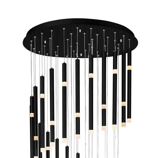 CWI Lighting 1262P30-54-101 Flute LED Chandelier Black Alt 1.jpg