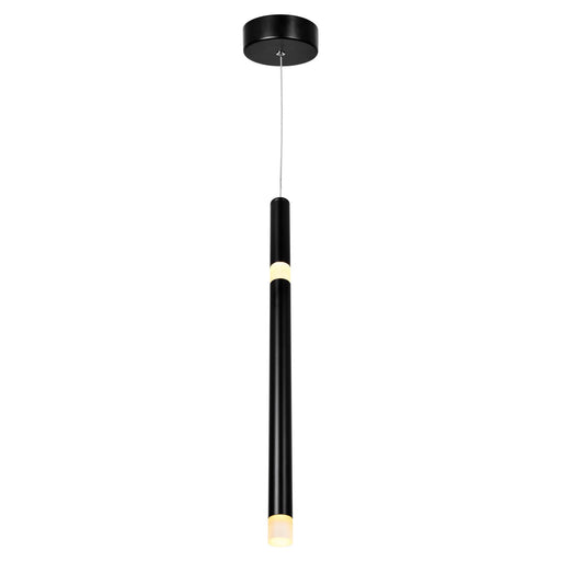 CWI Lighting 1262P5-1-101 Flute LED Pendant Black Alt 1.jpg