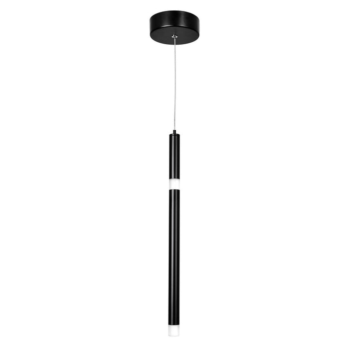 CWI Lighting 1262P5-1-101 Flute LED Pendant Black Alt 3.jpg