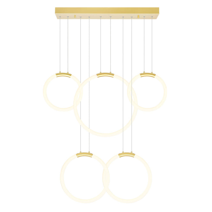 CWI Lighting 1273P44-5-602-RC Hoops LED Chandelier Satin Gold Alt 1.jpg