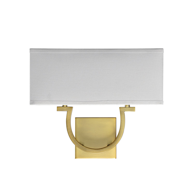 Savoy House 9-998-2-322 Two Light Wall Sconce, Warm Brass (2)