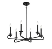 Savoy House 1-2450-6-89 Six Light Chandelier, Matte Black (5)