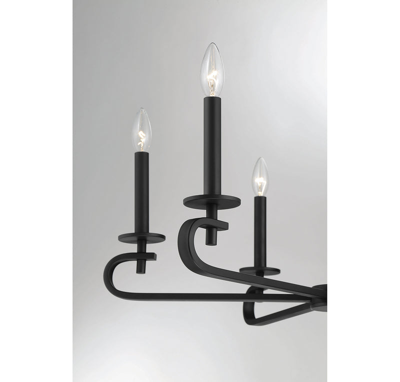 Savoy House 1-2450-6-89 Six Light Chandelier, Matte Black (6)