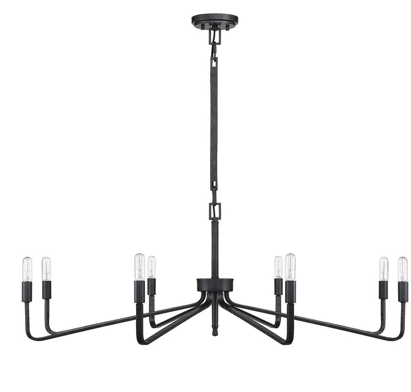 Savoy House 1-6400-8-190 Eight Light Chandelier, Forged Iron (2)