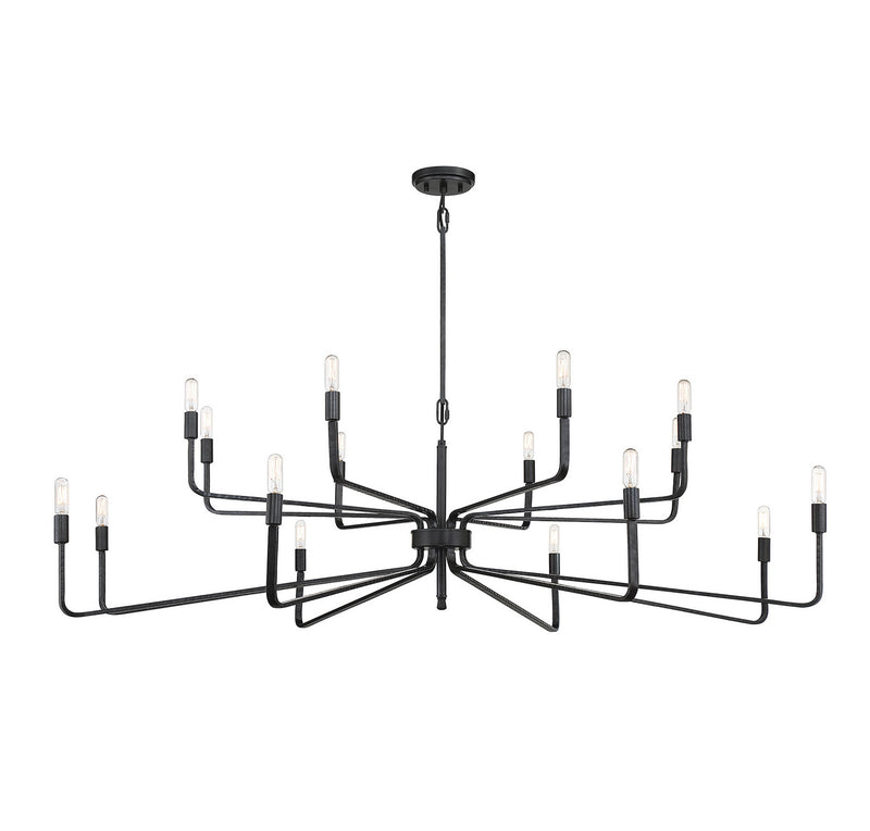 Savoy House 1-6402-16-190 16 Light Chandelier, Forged Iron (3)