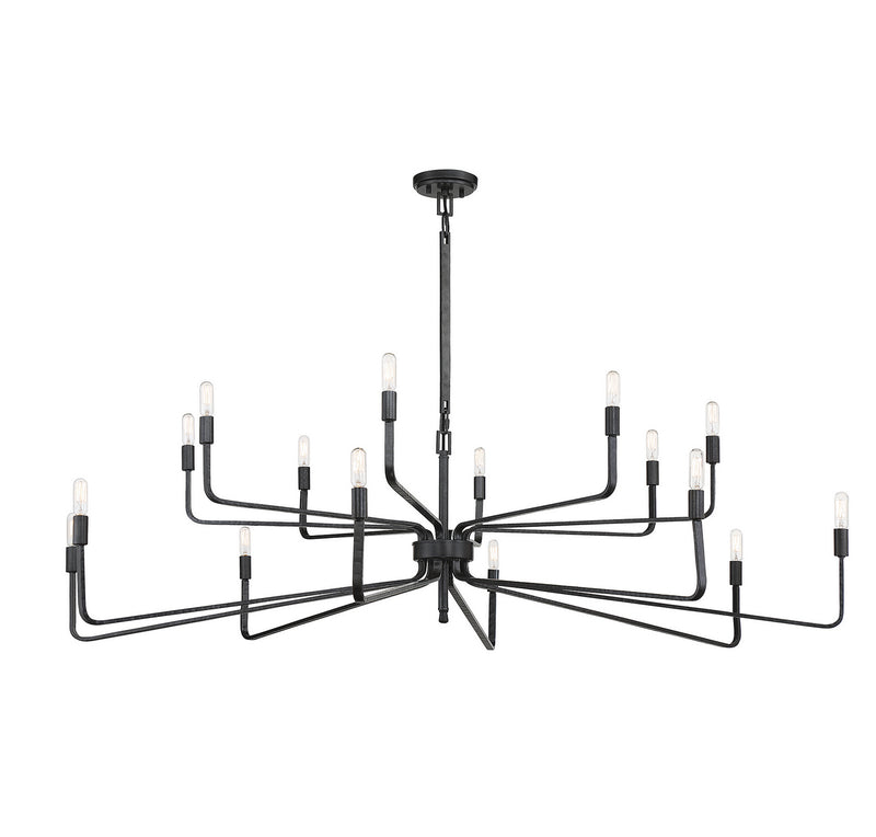 Savoy House 1-6402-16-190 16 Light Chandelier, Forged Iron (5)