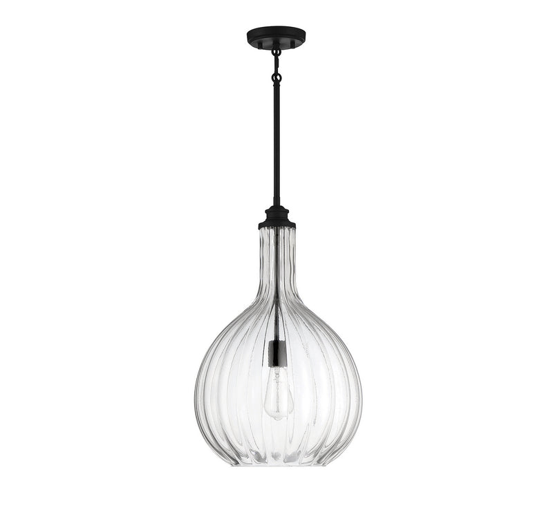 Savoy House 7-2255-1-89 One Light Pendant, Matte Black (2)