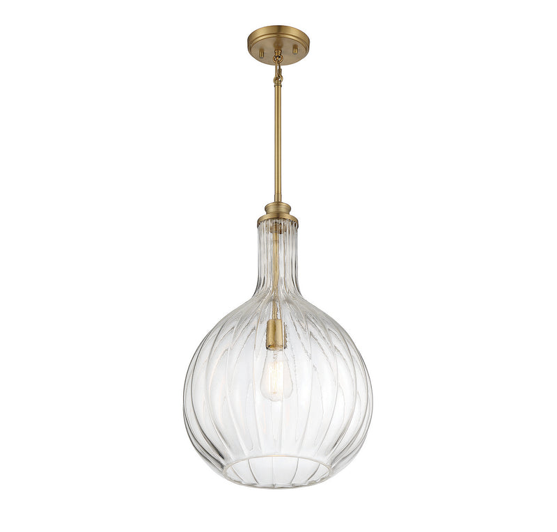 Savoy House 7-2255-1-322 One Light Pendant, Warm Brass (4)