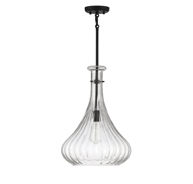 Savoy House 7-2265-1-89 One Light Pendant, Matte Black (2)