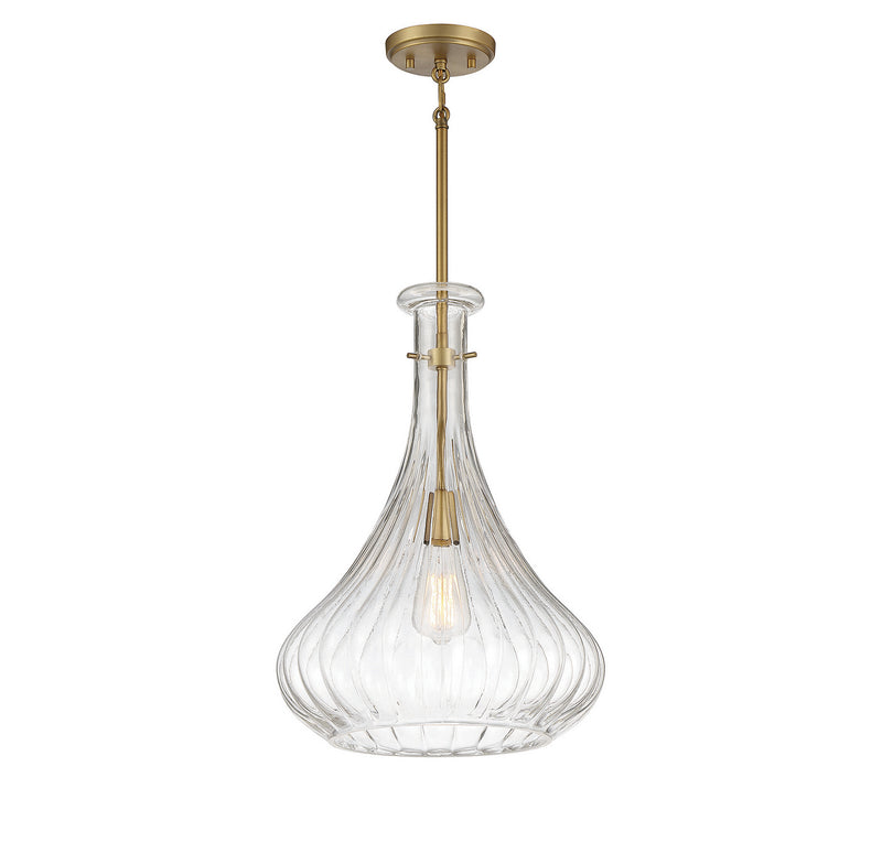 Savoy House 7-2265-1-322 One Light Pendant, Warm Brass (3)