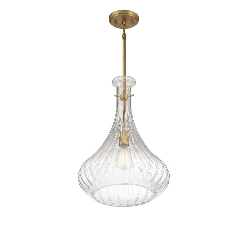 Savoy House 7-2265-1-322 One Light Pendant, Warm Brass (4)