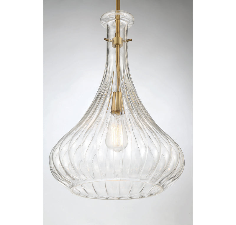 Savoy House 7-2265-1-322 One Light Pendant, Warm Brass (5)