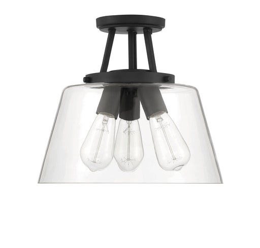 Savoy House 6-1024-3-89 Three Light Semi-Flush Mount, Matte Black (2)
