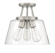 Savoy House 6-1024-3-SN Three Light Semi-Flush Mount, Satin Nickel (2)
