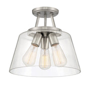 Savoy House 6-1024-3-SN Three Light Semi-Flush Mount, Satin Nickel (3)