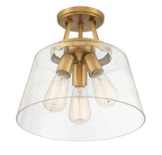 Savoy House 6-1024-3-322 Three Light Semi-Flush Mount, Warm Brass (4)