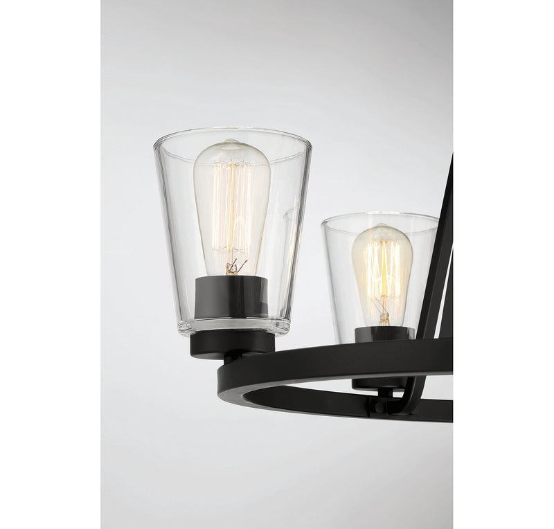 Savoy House 1-1021-5-89 Five Light Chandelier, Matte Black (6)