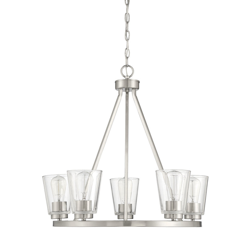 Savoy House 1-1021-5-SN Five Light Chandelier, Satin Nickel (2)