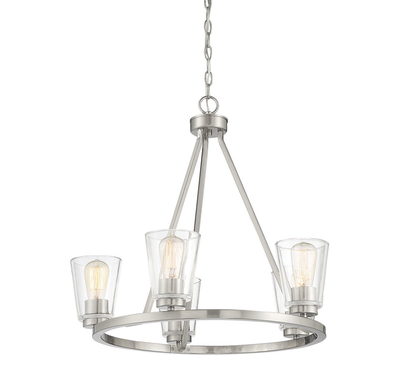 Savoy House 1-1021-5-SN Five Light Chandelier, Satin Nickel (5)