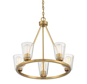 Savoy House 1-1021-5-322 Five Light Chandelier, Warm Brass (4)