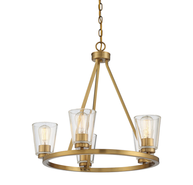 Savoy House 1-1021-5-322 Five Light Chandelier, Warm Brass (5)