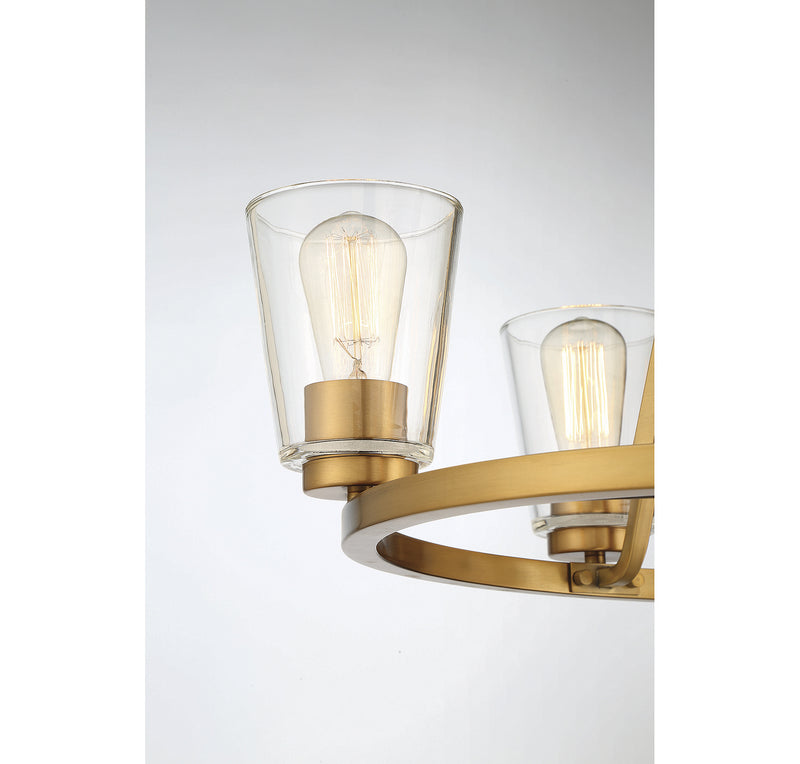 Savoy House 1-1021-5-322 Five Light Chandelier, Warm Brass (6)