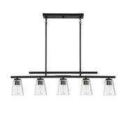 Savoy House 1-1023-5-89 Five Light Linear Chandelier, Matte Black (2)