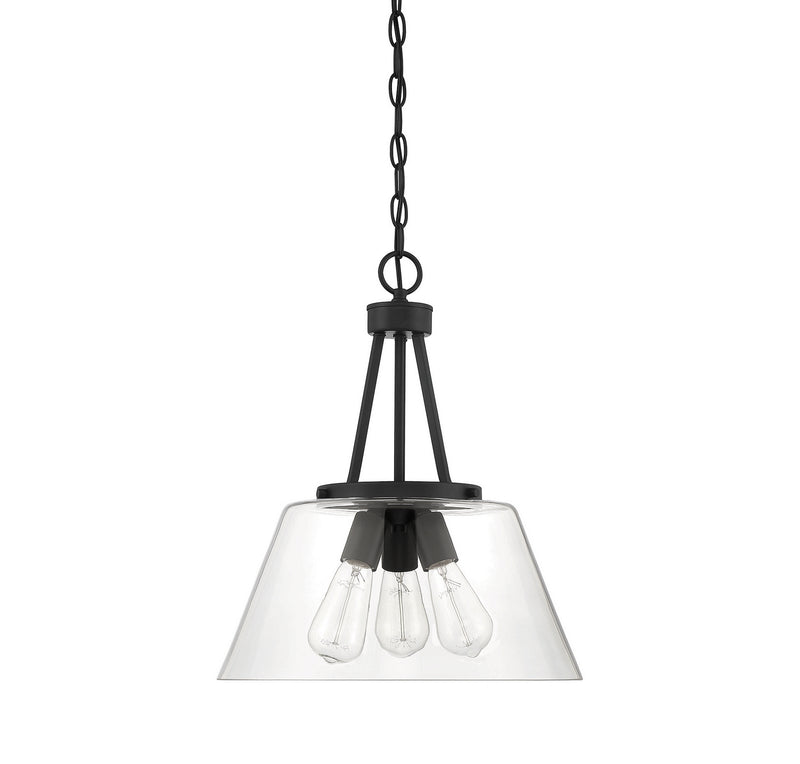 Savoy House 7-1025-3-89 Three Light Pendant, Matte Black (2)