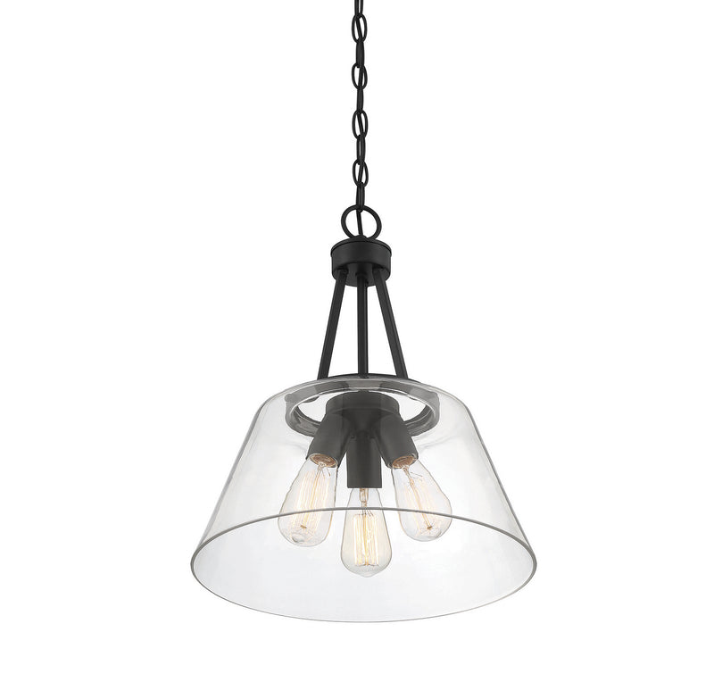 Savoy House 7-1025-3-89 Three Light Pendant, Matte Black (4)