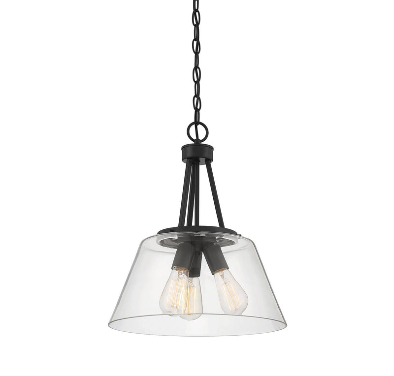 Savoy House 7-1025-3-89 Three Light Pendant, Matte Black (5)