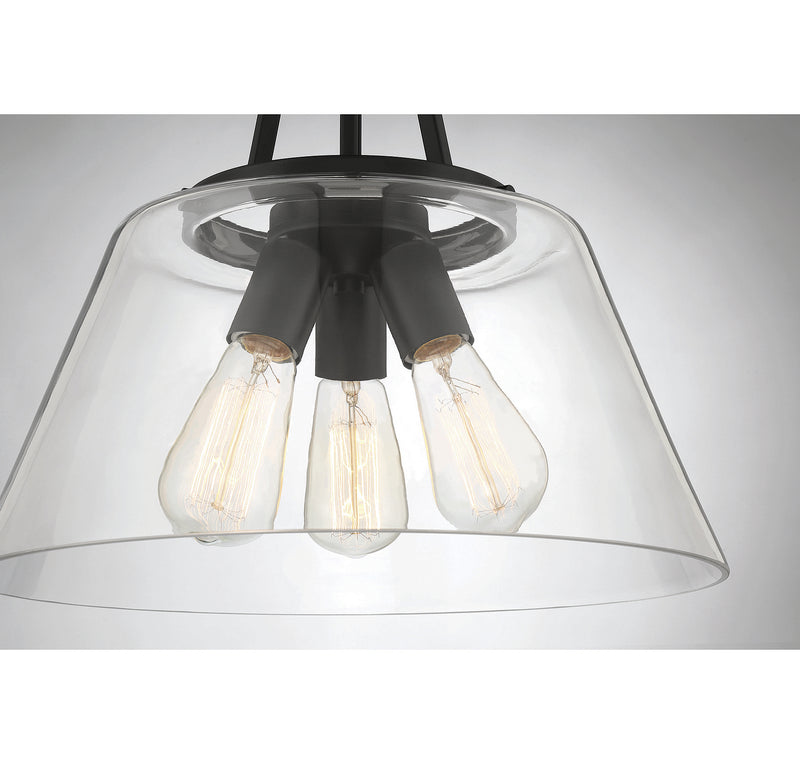 Savoy House 7-1025-3-89 Three Light Pendant, Matte Black (6)