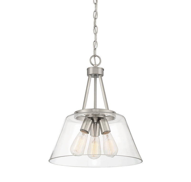 Savoy House 7-1025-3-SN Three Light Pendant, Satin Nickel (3)