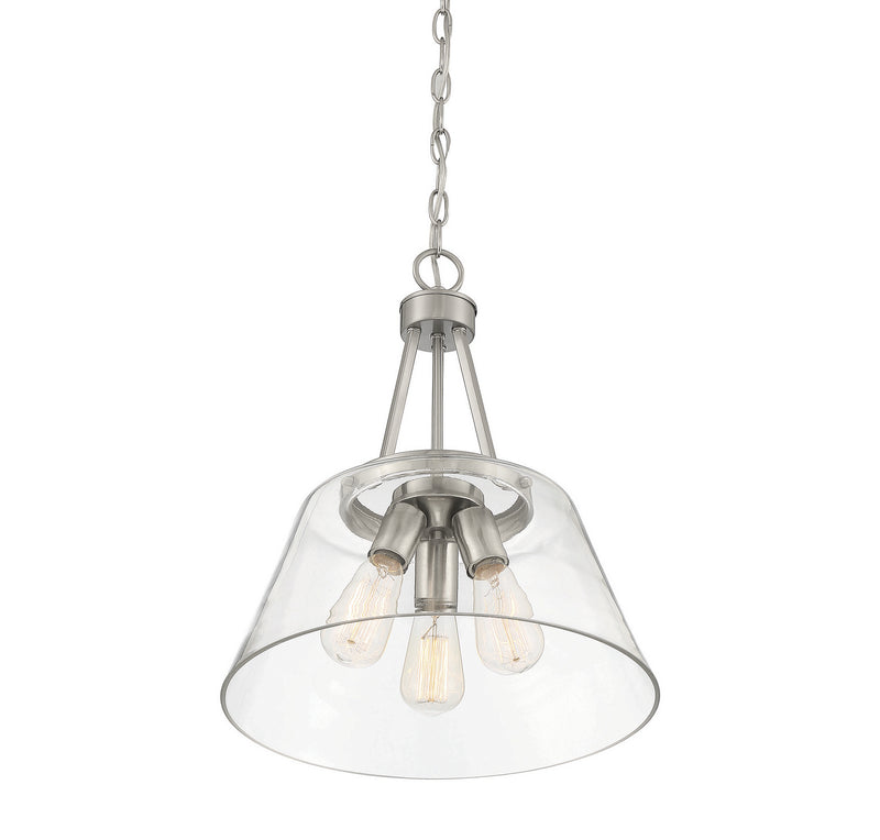 Savoy House 7-1025-3-SN Three Light Pendant, Satin Nickel (4)