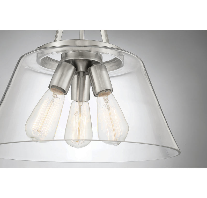 Savoy House 7-1025-3-SN Three Light Pendant, Satin Nickel (6)