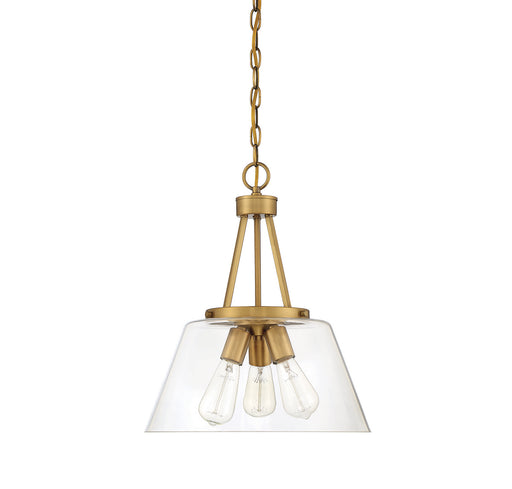 Savoy House 7-1025-3-322 Three Light Pendant, Warm Brass (2)