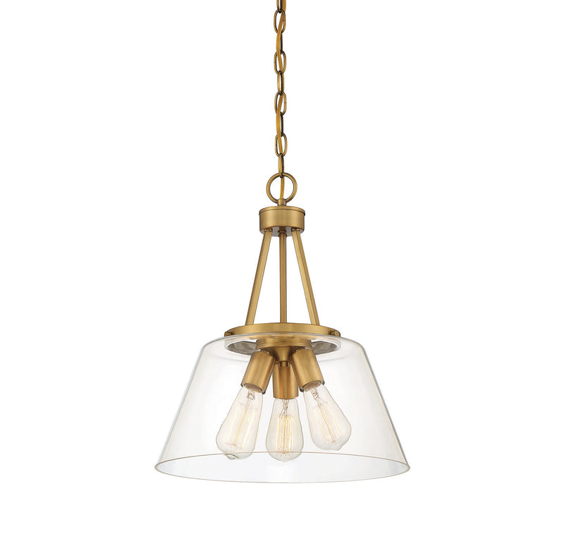 Savoy House 7-1025-3-322 Three Light Pendant, Warm Brass (3)