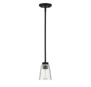 Savoy House 7-1026-1-89 One Light Mini-Pendant, Matte Black (2)