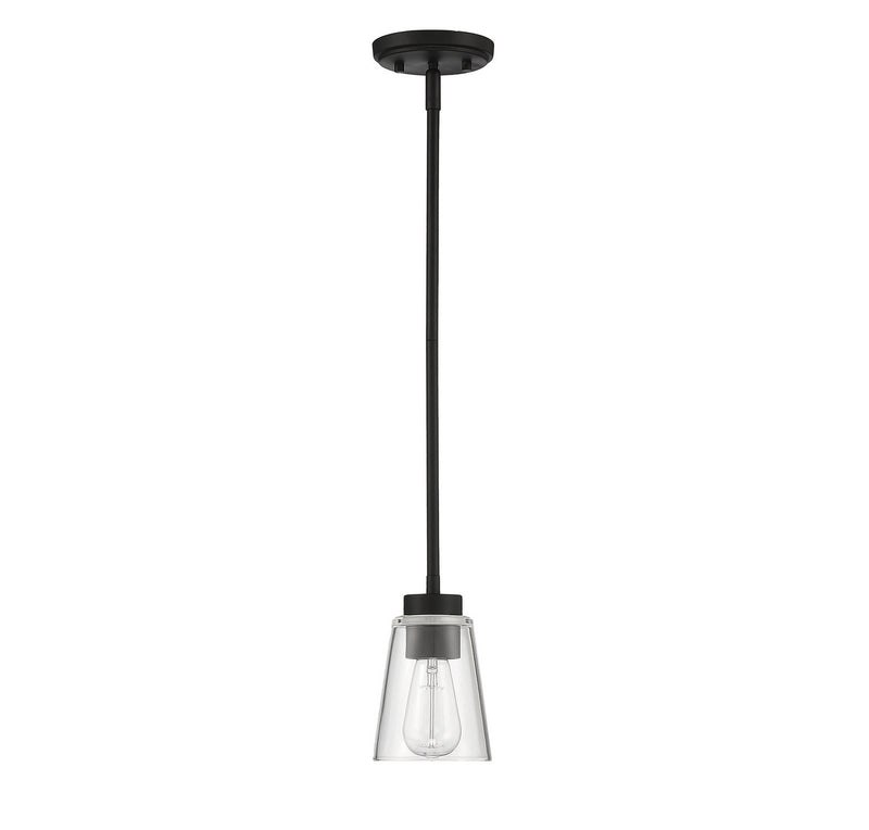 Savoy House 7-1026-1-89 One Light Mini-Pendant, Matte Black (2)