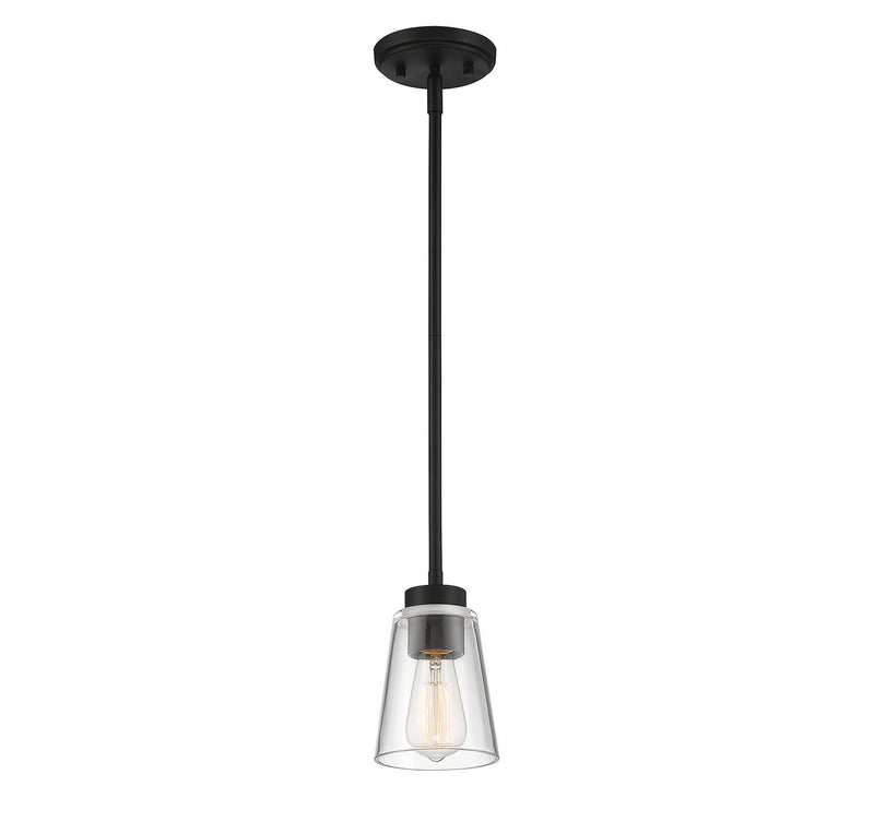 Savoy House 7-1026-1-89 One Light Mini-Pendant, Matte Black (3)