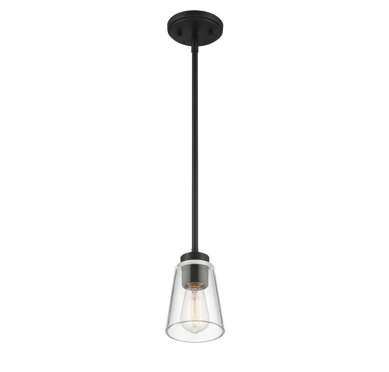 Savoy House 7-1026-1-89 One Light Mini-Pendant, Matte Black (4)