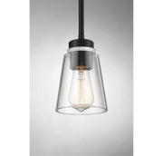 Savoy House 7-1026-1-89 One Light Mini-Pendant, Matte Black (5)