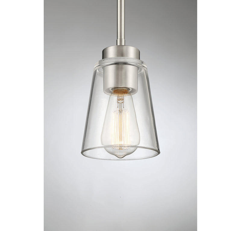 Savoy House 7-1026-1-SN One Light Mini-Pendant, Satin Nickel (5)