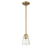 Savoy House 7-1026-1-322 One Light Mini-Pendant, Warm Brass (3)