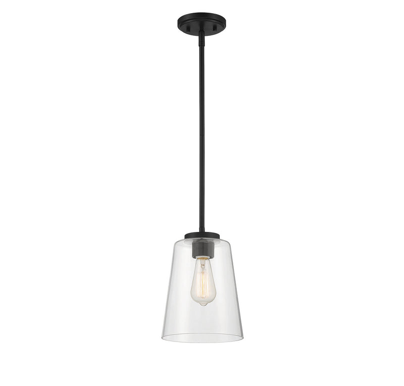Savoy House 7-1027-1-89 One Light Mini-Pendant, Matte Black (3)