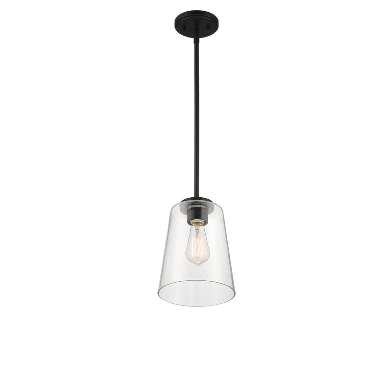 Savoy House 7-1027-1-89 One Light Mini-Pendant, Matte Black (4)