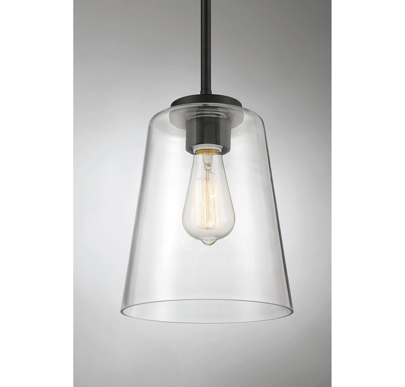 Savoy House 7-1027-1-89 One Light Mini-Pendant, Matte Black (5)