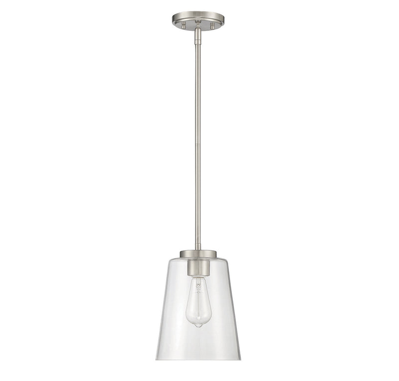 Savoy House 7-1027-1-SN One Light Mini-Pendant, Satin Nickel (2)